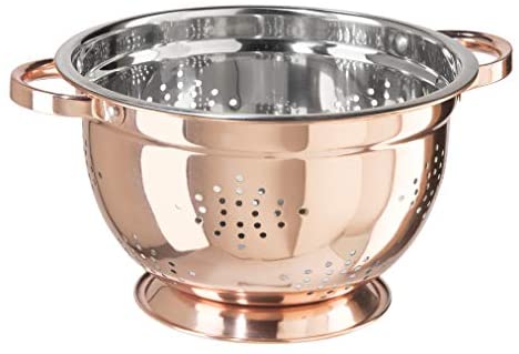 Oggi Copper Plated Stainless Steel Colander (4-Quart), 5 - The Finished Room
