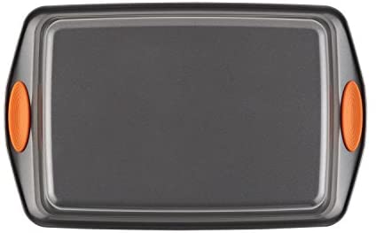 Rachael Ray Cucina Nonstick Baking Pan With Grips / Nonstick Cake Pan With Grips, Rectangle - 9 Inch x 13 Inch, Brown - The Finished Room