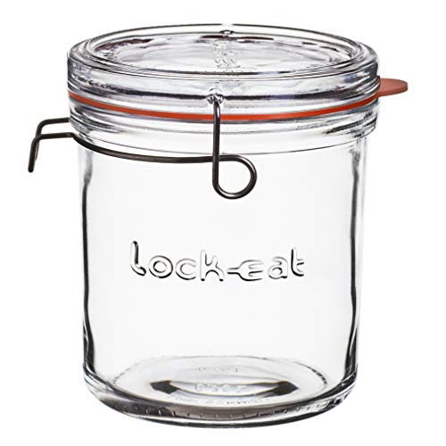 Luigi Bormioli Lock-Eat 25.25 oz XL Food Jar, 1 Piece, Clear - The Finished Room