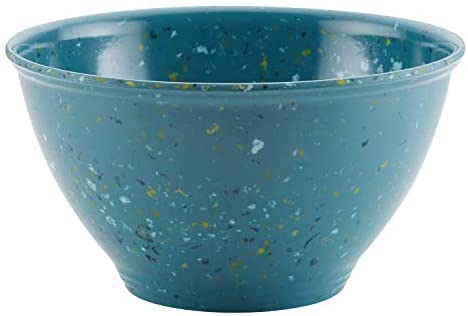 Rachael Ray Accessories Kitchen Pantryware Multi Purpose/Salad Serveware/Melamine Garbage Bowl, 10.2 x 10.2 x 5.5 inches, Marine Blue - The Finished Room