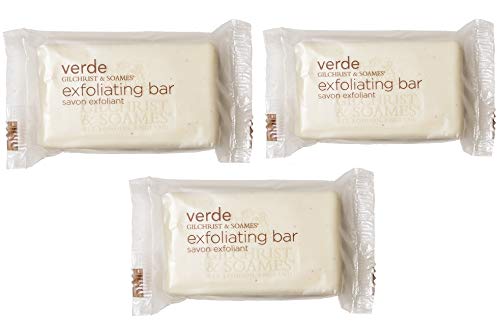 Gilchrist &amp; Soames Verde Exfoliating Cleansing Bar Trio Soaps - Set of 3, 2.5 Ounces each - The Finished Room