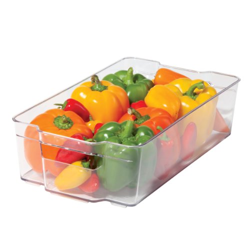 Oggi Set of 2 Refrigerator and Pantry Clear Storage Bins with Handles ( 11-inch x 6.25 inch x 3.4 inch ) - The Finished Room