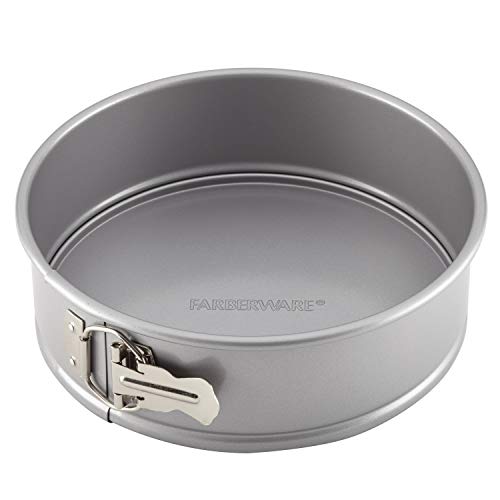 Farberware Nonstick Bakeware Springform Baking Pan / Nonstick Springform Cake Pan / Nonstick Cheesecake Pan, Round - 9 Inch, Gray - The Finished Room