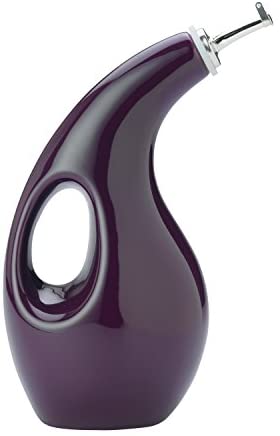 Rachael Ray Solid Glaze Ceramics EVOO Olive Oil Bottle Dispenser with Spout, 24 Ounce, Sky Blue - The Finished Room