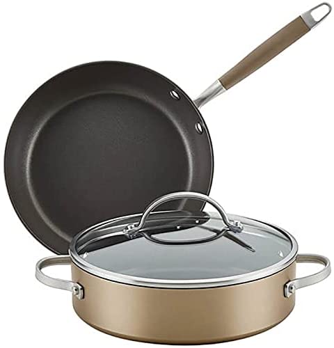 Anolon Advanced Hard-Anodized Nonstick 3-Piece Cookware Set. Bronze - The Finished Room