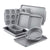 Farberware Nonstick Steel Bakeware Set with Cooling Rack, Baking Pan and Cookie Sheet Set with Nonstick Bread Pan and Cooling Grid, 10-Piece Set, Gray - The Finished Room