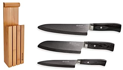 Kyocera Limited Series Ceramic Knife Block Set, Blade Sizes: 7", 6", 5" - The Finished Room