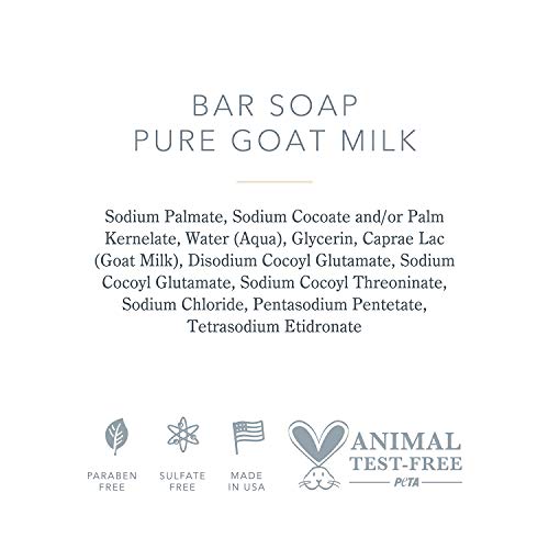 Beekman 1802 - Goat Milk Bar Soap - Moisturizing Goat Milk Cleansing Bar for Hands &amp; Body - Rich in Exfoliating Lactic Acid, Great for Sensitive Skin - Goat Milk Bodycare - Fragrance-Free - 9