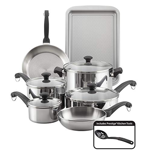 Farberware Classic Traditional Stainless Steel Cookware Pots and Pans Set, 12 Piece - The Finished Room