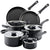 Farberware Neat Nest Space Saving Nonstick Cookware Pots and Pans Set/Dishwasher Safe, Made in The USA, 10 Piece, Black - The Finished Room