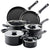 Farberware Neat Nest Space Saving Nonstick Cookware Pots and Pans Set/Dishwasher Safe, Made in The USA, 10 Piece, Black - The Finished Room