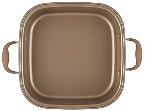 Anolon Advanced Nonstick 2-in-1 Deep Square Grill Pan and Square Roaster, 11-Inch, Umber - The Finished Room