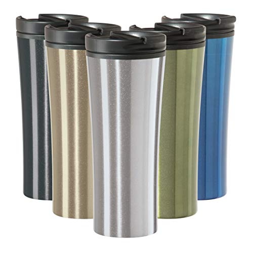 Oggi CONTOUR Stainless Steel Travel Tumbler, 16-Ounce, Silver - The Finished Room
