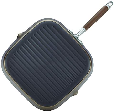 Anolon 84062 Advanced Hard Anodized Nonstick Square Griddle Pan/Grill with Pour Spout, 11 Inch, Bronze Brown - The Finished Room