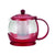 BonJour Tea "Prosperity" Borosilicate Glass Teapot with Plastic Frame, 42-Ounce, Rosehip Red - The Finished Room