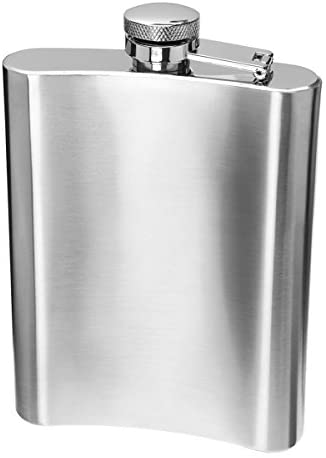 Oggi Hip Flask, 8 oz, Stainless Steel - The Finished Room