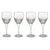 Luigi Bormioli Diamonte 12.75 oz. White Wine Stem, Set of 4, 380ml, Clear - The Finished Room