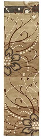 Surya Athena Area Rug ATH-5006 Tan Circles Flowers 8&#39; x 10&#39; Oval - The Finished Room