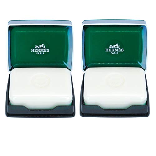 Two (2) Luxury Hermes d'Orange Verte Gift Soaps From Hermes Paris 3.5oz / 100g Boxed Perfumed Soaps / Savons Parfume - The Finished Room