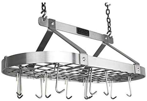 Viking Culinary Hanging Pot Rack, Medium, Silver - The Finished Room