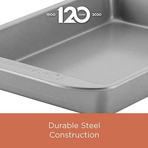 Farberware Nonstick Bakeware Baking Pan / Nonstick Cake Pan, Rectangle - 9 Inch x 13 Inch, Gray - The Finished Room