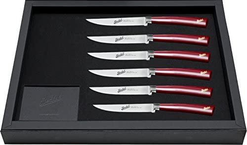 Berkel Elegance Steak Red 6-pc Knife Set/Set of table knives / 6 practical set of table knives/Quality steak knives - The Finished Room