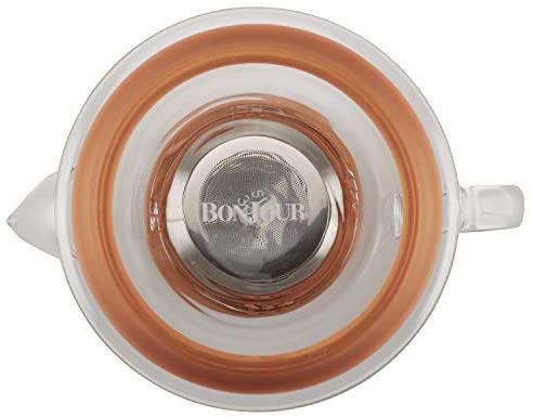 BonJour Copper Borosilicate Teapot, 1 Piece, Glass with Metallic Detailing - The Finished Room