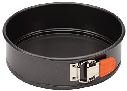 Rachael Ray Oven Lovin&#39; Nonstick Bakeware Springform Baking Pan With Grips / Nonstick Springform Cake Pan With Grips / Nonstick Cheesecake Pan With Grips, Round - 9 Inch, Gray - The Finished 