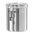 Oggi 47-Ounce Stainless Steel Canister with Clear Arylic Lid and Locking Clamp,5304,Silver - The Finished Room