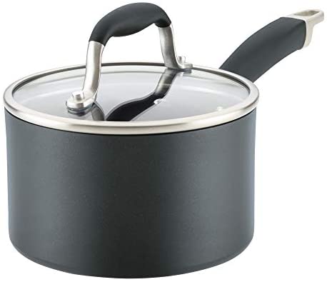 Anolon Advanced Home Hard-Anodized Nonstick Saucepan, 2-Quart, Onyx - The Finished Room