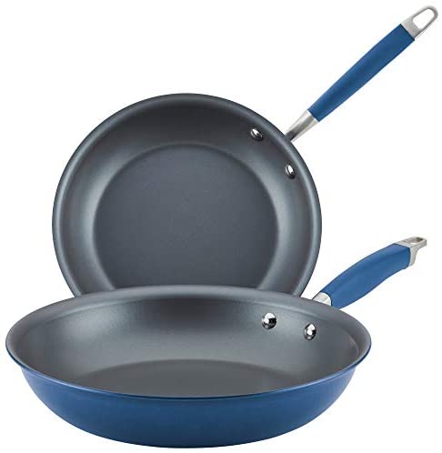 Anolon Advanced Home Hard-Anodized Nonstick 2 Piece Frying Pan Set/Skillet Set, Indigo - The Finished Room