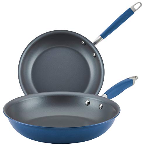 Anolon Advanced Home Hard-Anodized Nonstick 2 Piece Frying Pan Set/Skillet Set, Indigo - The Finished Room