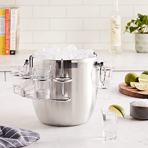 Oggi Ice Bucket, 9-Piece, Stainless Steel - The Finished Room