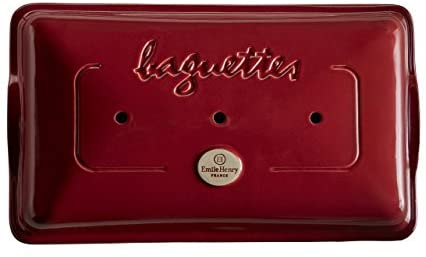 Emile Henry Made In France Baguette Baker, 15.4 x 9.4&quot;&quot;, Burgundy - The Finished Room