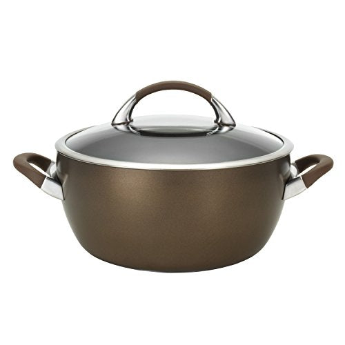 Circulon Symmetry Hard Anodized Nonstick Dish/Casserole Pan with Lid, 5.5 Quart, Chocolate Brown - The Finished Room
