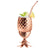 OGGI Stainless Steel Pineapple Cup with Straw & Lid- 12oz Copper Plated Metal Pineapple, Bar Accessories for Summer, Cocktail Cups Make Great Drinking Gifts - The Finished Room