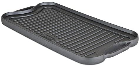 Viking Culinary Viking Cast Iron 20 inch Reversable Grill/Griddle Pan, Pre-Seasoned, , Charcoal, Medium - The Finished Room