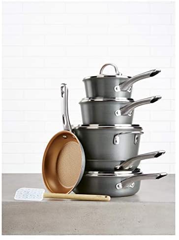 Ayesha Curry Kitchenware 11pc Home Collection Cookware Set (Stainless Steel) - The Finished Room