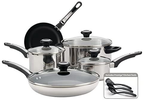Farberware High Performance Stainless Steel Cookware Pots and Pans Set, 12 Piece - The Finished Room