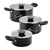 Farberware Neat Nest Space Saving Aluminum Nonstick Cookware Set (Black) - The Finished Room