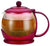 BonJour Tea "Prosperity" Borosilicate Glass Teapot with Plastic Frame, 42-Ounce, Rosehip Red - The Finished Room