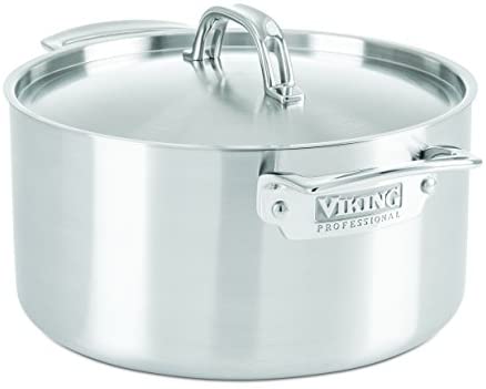 Viking Professional 5-Ply Stainless Steel Stockpot with Lid, 6 Quart - The Finished Room