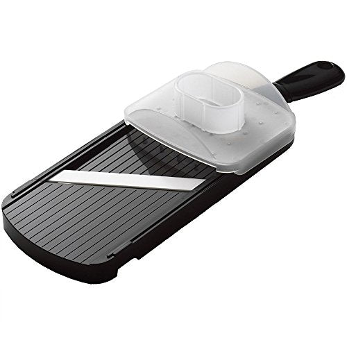 Kyocera Advanced Ceramic Double-edged Mandolin Slicer With Guard, Black, 4.6&quot;x12.7&quot;x0.4&quot; - The Finished Room