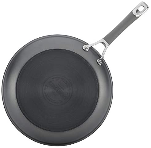 Circulon 14&quot; Helper Handle Hard Anodized Aluminum Skillet, Inch, Oyster Gray - The Finished Room