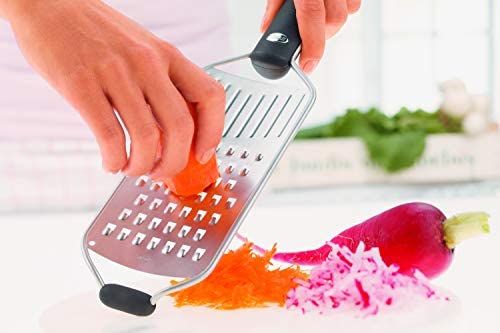 Rosle Stainless Steel Medium Grater with Handle and Silicone Non-slip Base, 13 Inch - The Finished Room