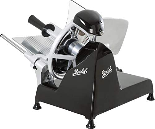 Berkel Red Line 220 Food Slicer Black 9&quot; Blade Electric, Luxury, Premium, Food Slicer/Slices Prosciutto, Meat, Cold Cuts, Fish, Ham, Cheese, Bread, Fruit and Veggies Adjustable Thickness Dial
