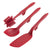 Rachael Ray Tools and Gadgets Lazy Crush & Chop, Flexi Turner, and Scraping Spoon Set / Cooking Utensils - 3 Piece, Red - The Finished Room