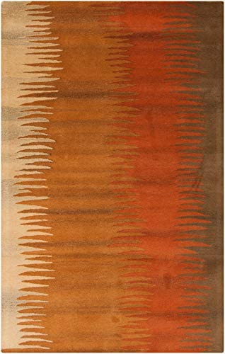 Surya MOS1004-268 Mosaic 3&#39; x 8&#39; Runner Wool Hand Tufted Contemporary Area Rug, Orange - The Finished Room