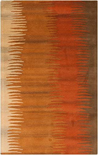 Surya MOS1004-268 Mosaic 3' x 8' Runner Wool Hand Tufted Contemporary Area Rug, Orange - The Finished Room