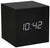 Gingko Gravity Cube Click Clock 3" x 3" Time/Date/Temp Black Alarm Clock - The Finished Room